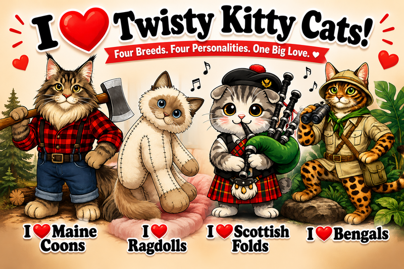Four Cat Breeds, Four Big Personalities: Which One Owns Your Heart?