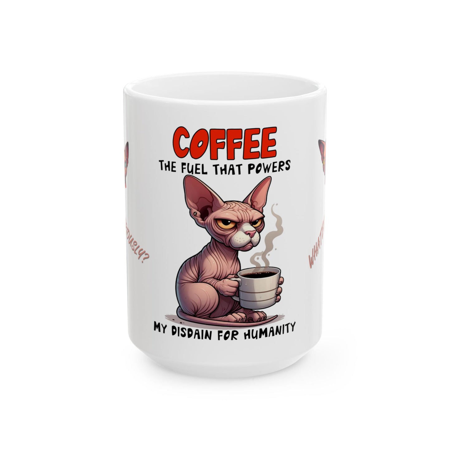 Mug - Coffee Disdain  - Ceramic Mug, (11oz, 15oz)