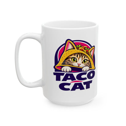 Taco Cat - Ceramic Mug, (11oz, 15oz)