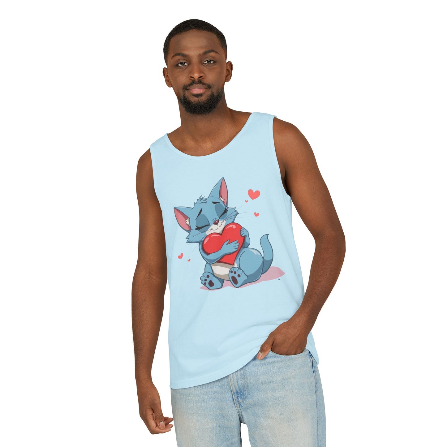 Cat Love - Unisex Garment-Dyed Tank Top