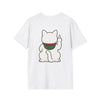 Maneki-Neko Repelling Cat - DOUBLE SIDED - Adult T-Shirt