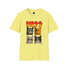 HISS cat parody adult t-shirt cornsilk front view