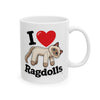 I ❤️ Ragdolls - Ceramic Mug, (11oz, 15oz)