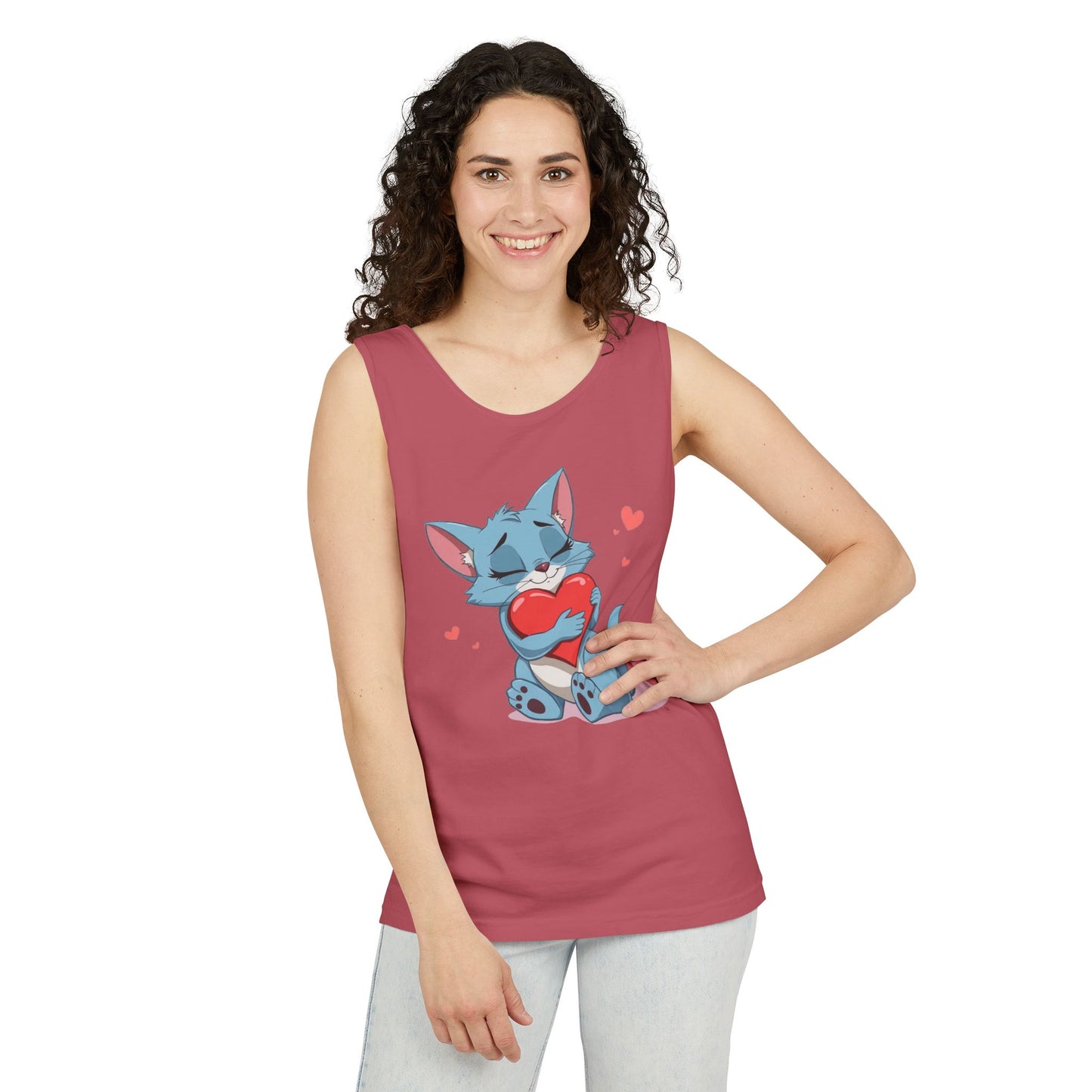 Cat Love - Unisex Garment-Dyed Tank Top