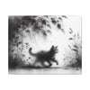 Canvas Wrap - Charcoal Garden Cat #5 - Unframed