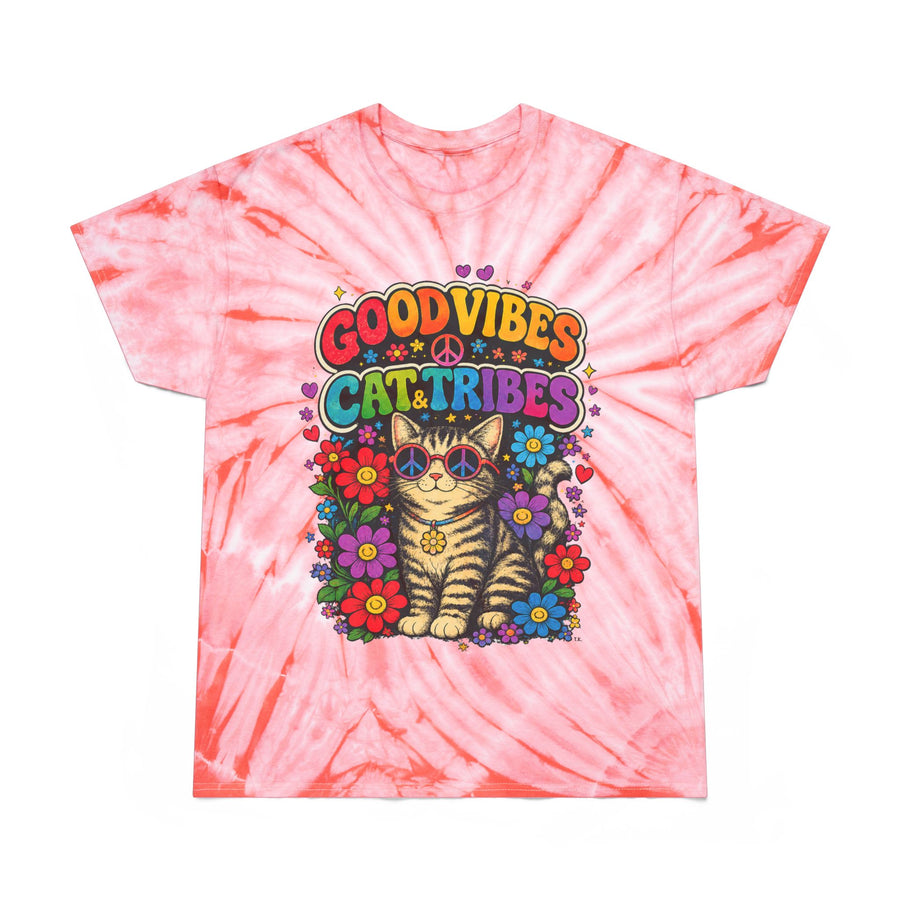Good Vibes Cat Tribes Cyclone Tie-Dye - Adult T-Shirt