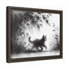 Gallery Canvas Wraps - Charcoal Garden Cat #5 - Framed