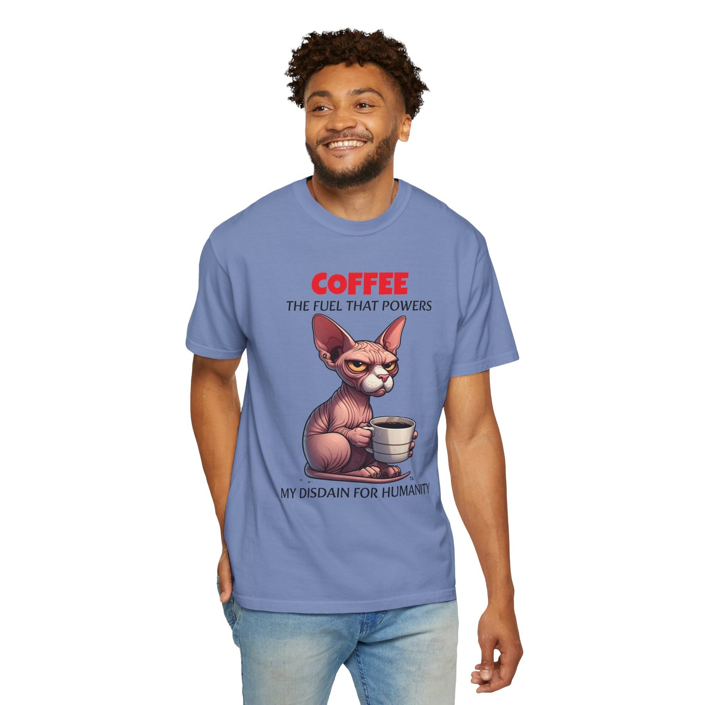 Coffee Disdain - Adult Unisex Garment-Dyed T-shirt