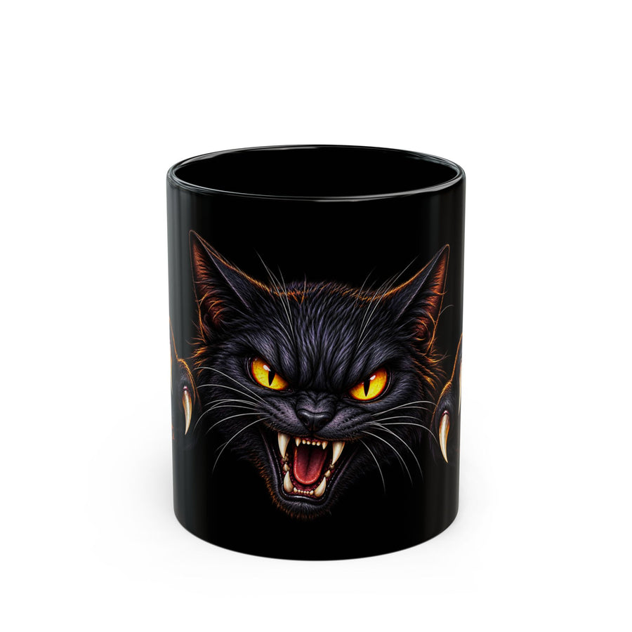 Black Cat Claw Mug – Scary Feline Halloween Coffee Cup (11oz & 15oz)