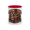 Caffeine and Chaos - Ceramic Mug Accent Colored (11oz/15oz)