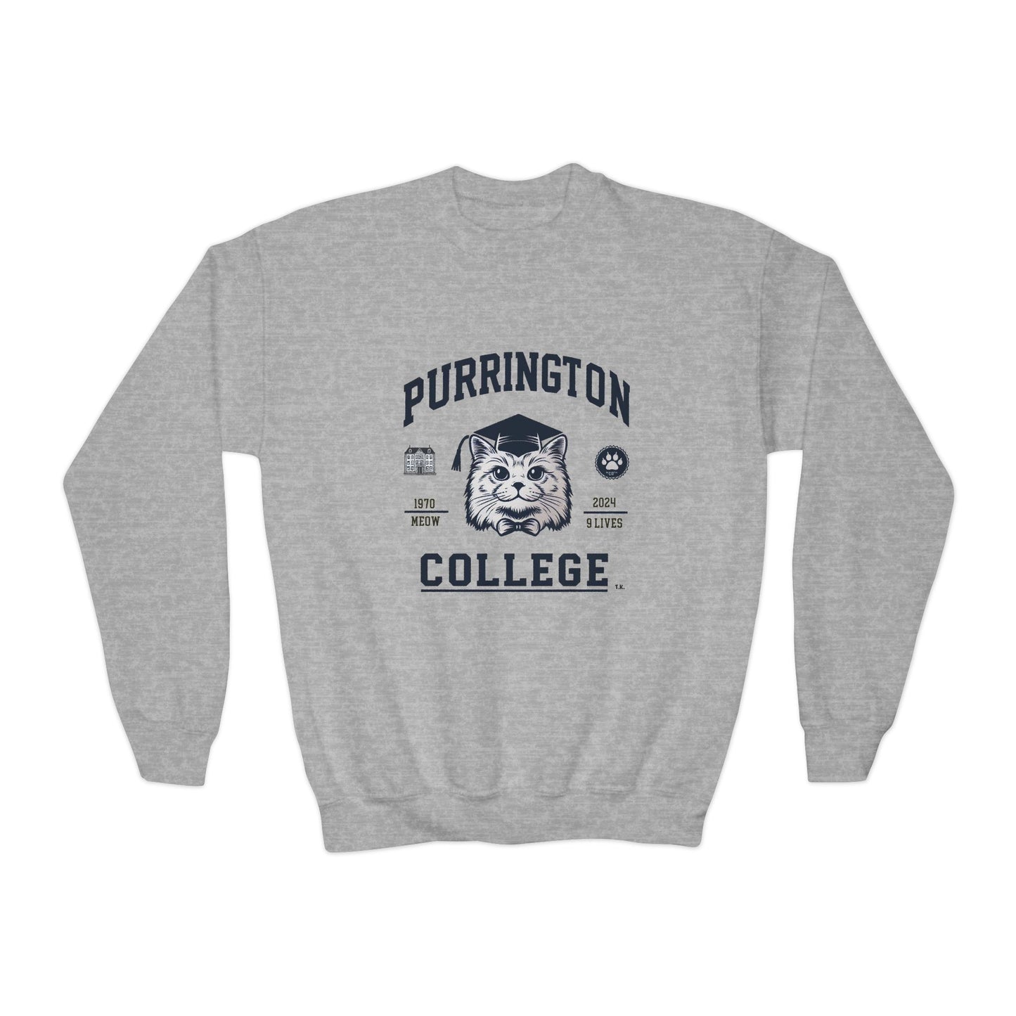 Purrington College - Youth Crewneck Sweatshirt