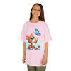 Cute Cat and Butterfly Kids Heavy Cotton Tee