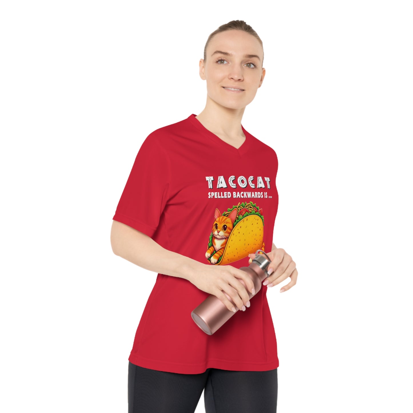 Taco Cat - Adult Women's Performance V-Neck T-Shirt