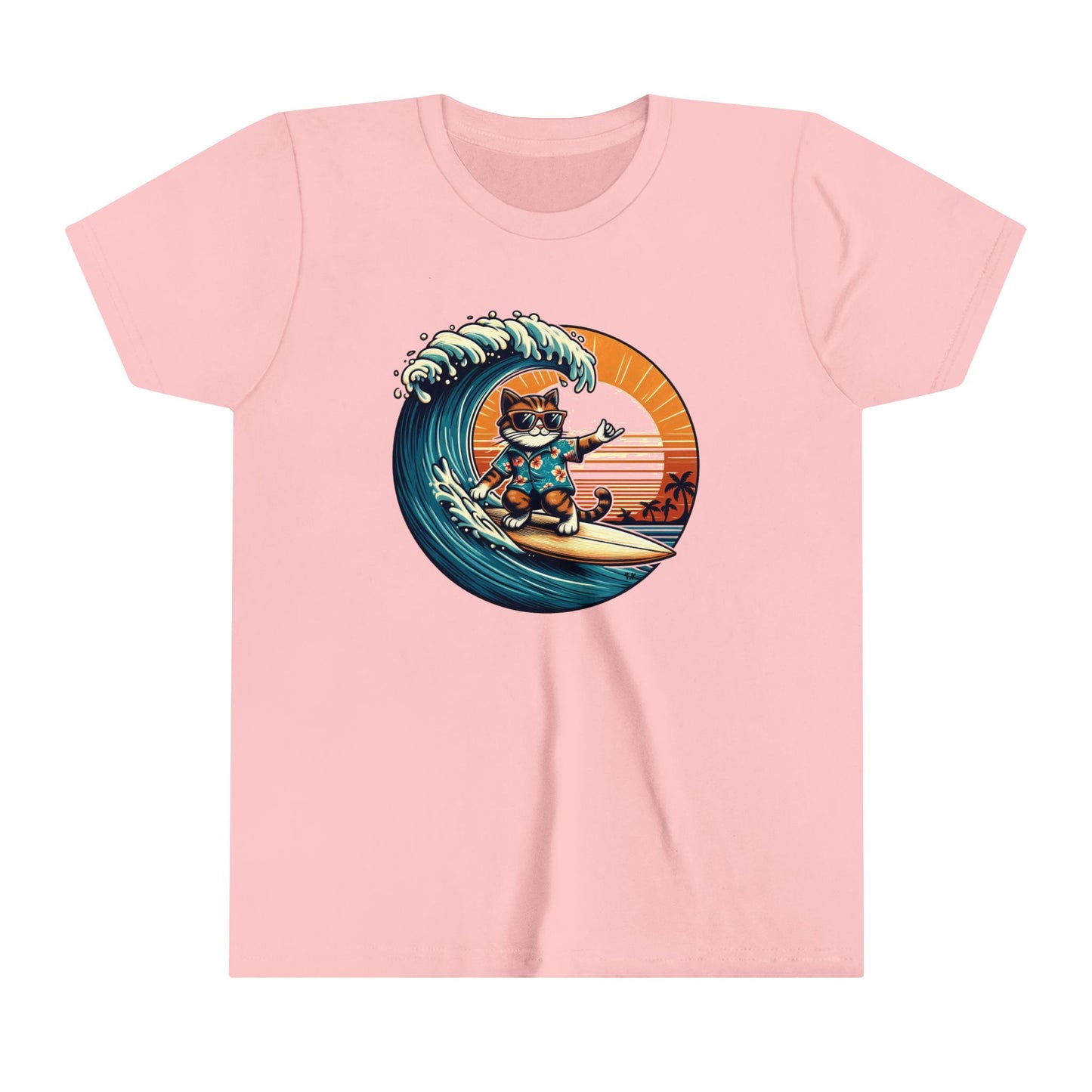 Surfer Cat - Youth Short Sleeve Tee