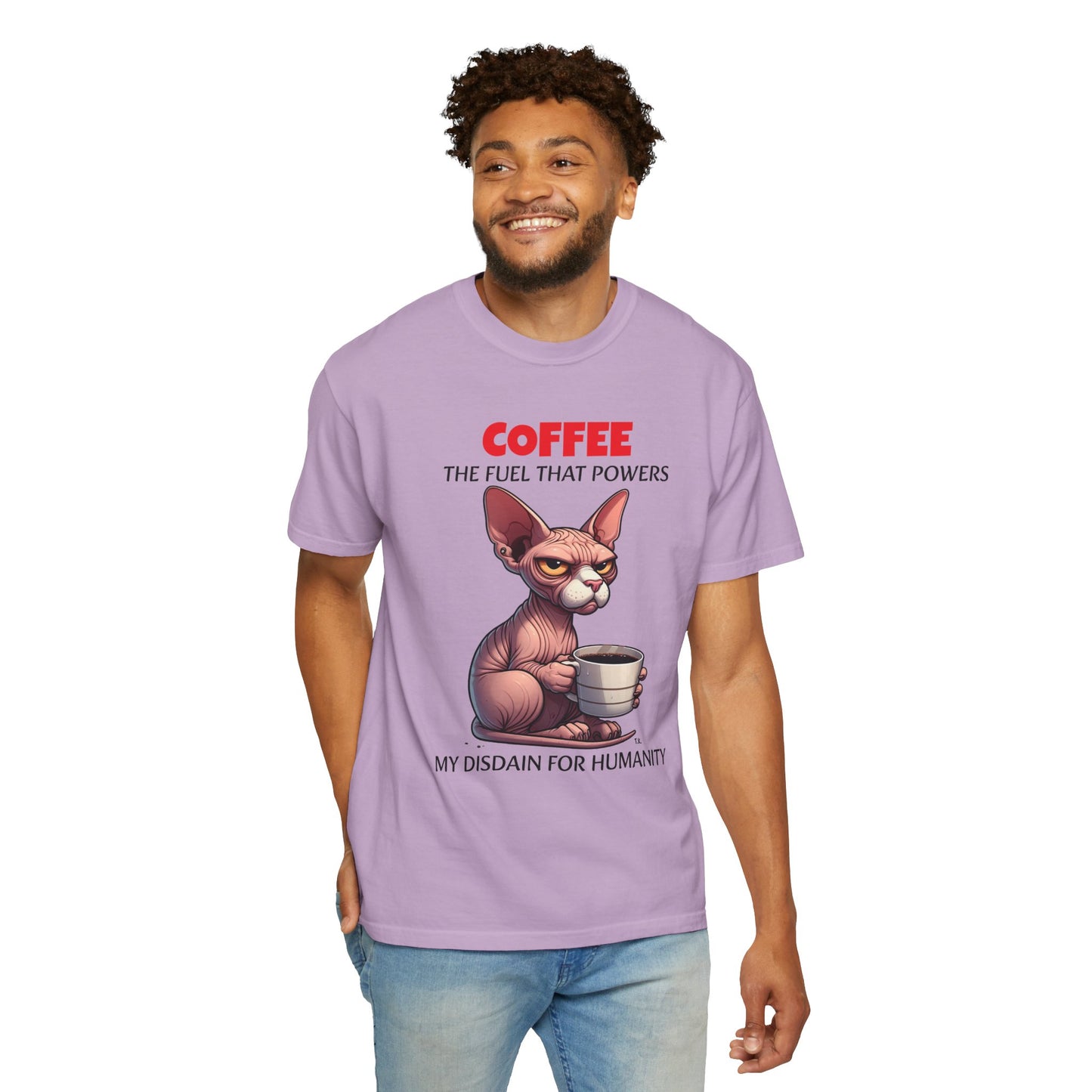 Coffee Disdain - Adult Unisex Garment-Dyed T-shirt