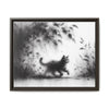 Gallery Canvas Wraps - Charcoal Garden Cat #5 - Framed