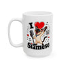 I ❤️ Siamese - Ceramic Mug, (11oz, 15oz)
