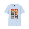HISS cat parody adult t-shirt list blue front view