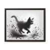 Gallery Canvas Wraps - Charcoal Garden Cat #1 - Framed