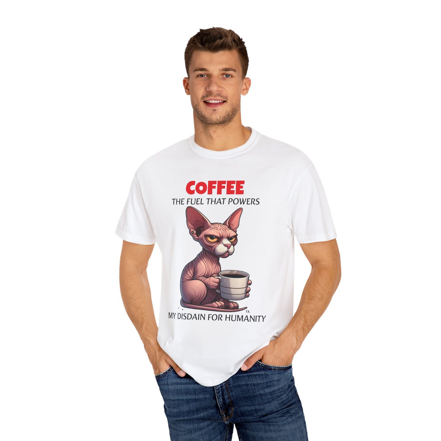 Coffee Disdain - Adult Unisex Garment-Dyed T-shirt