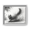 Gallery Canvas Wraps - Charcoal Garden Cat #4 - Framed