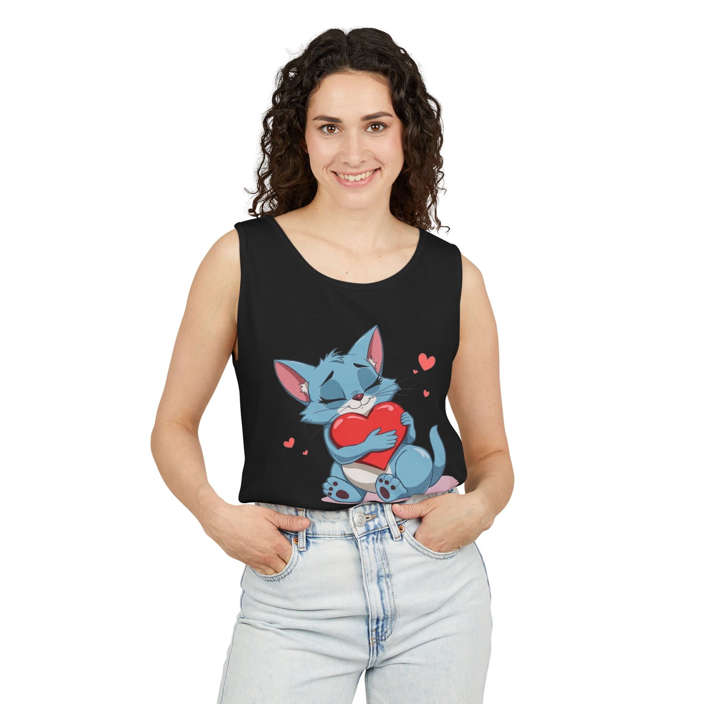 Cat Love - Unisex Garment-Dyed Tank Top