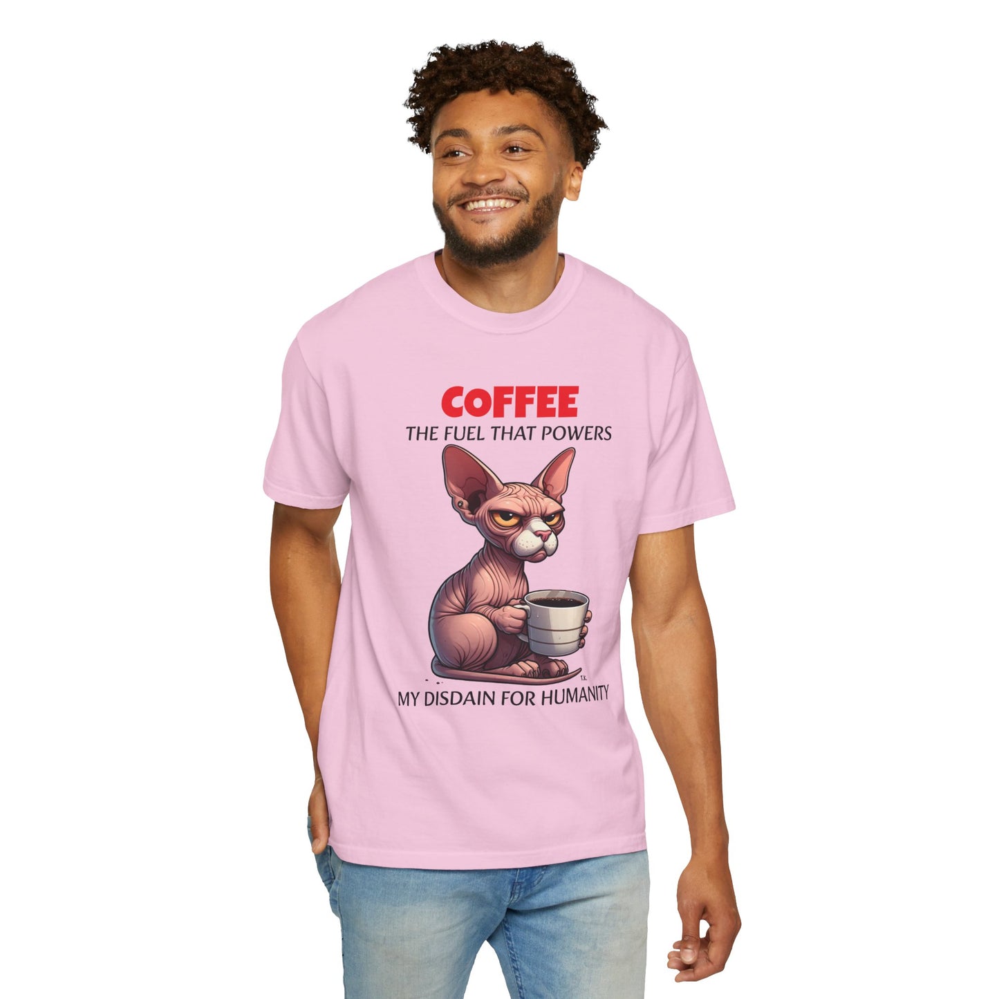 Coffee Disdain - Adult Unisex Garment-Dyed T-shirt