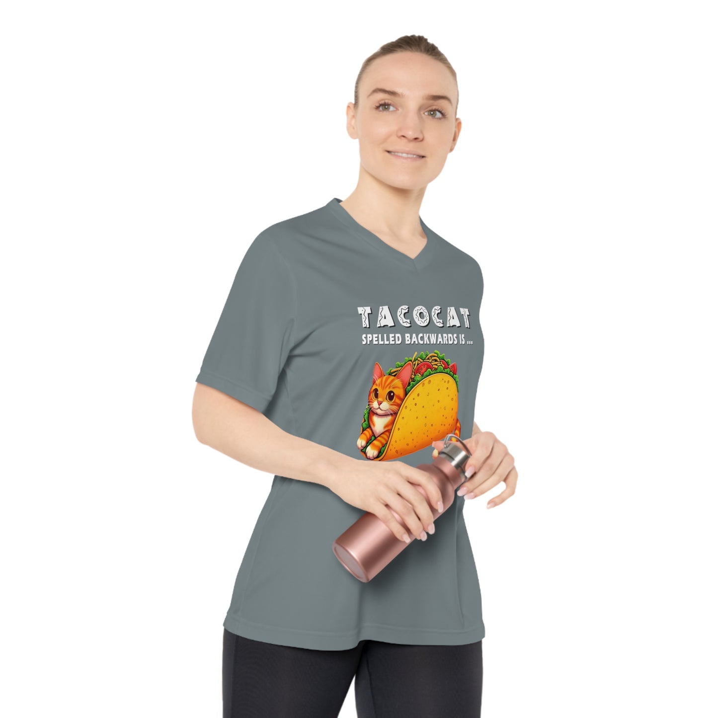 Taco Cat - Adult Women's Performance V-Neck T-Shirt