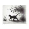 Canvas Wrap - Charcoal Garden Cat #2 - Unframed