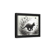 Gallery Canvas Wraps - Charcoal Garden Cat #3 - Framed