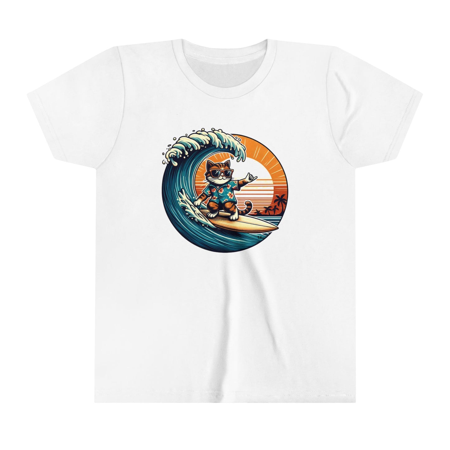 Surfer Cat - Youth Short Sleeve Tee