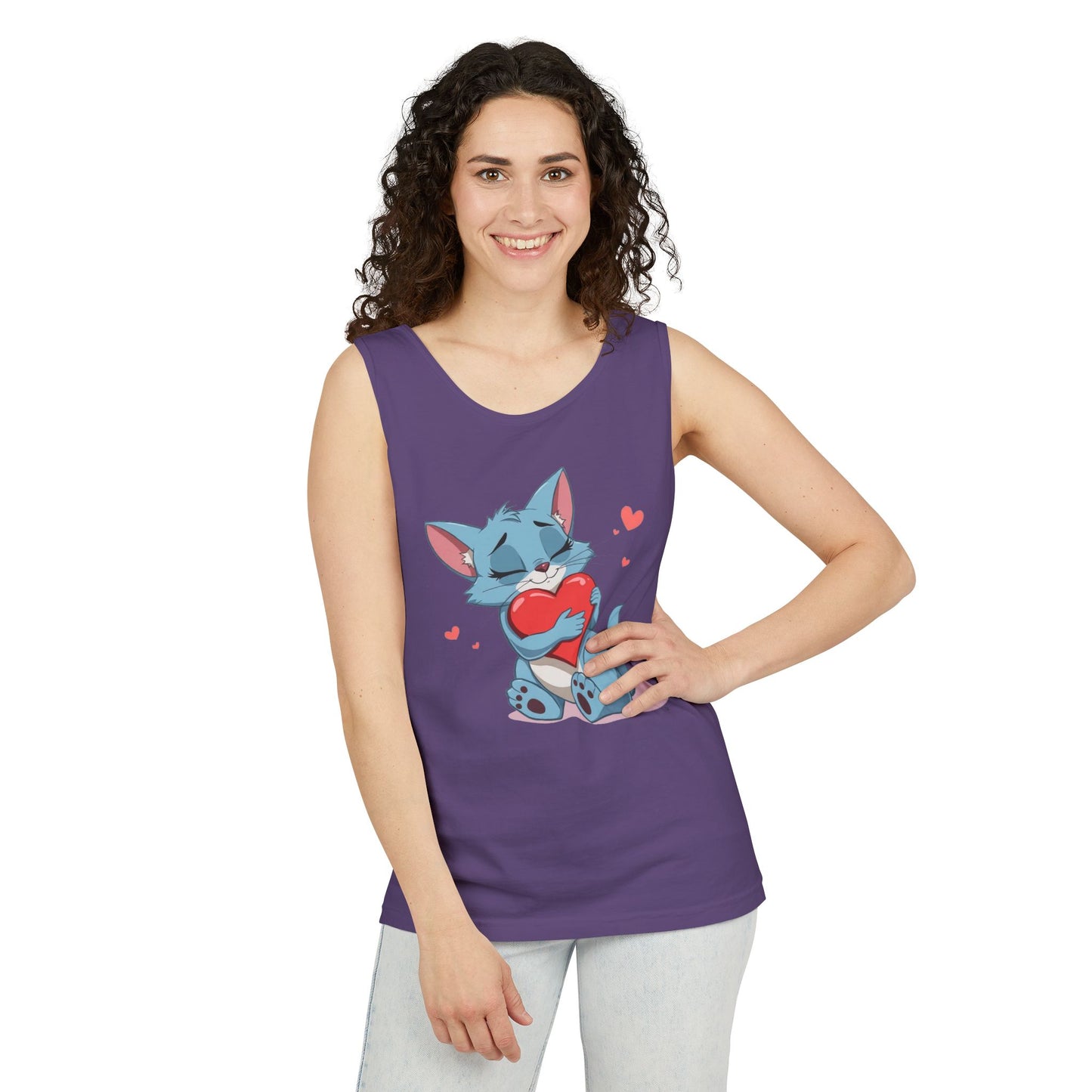 Cat Love - Unisex Garment-Dyed Tank Top