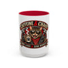 Caffeine and Chaos - Ceramic Mug Accent Colored (11oz/15oz)