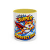 Super Purrfect Day - Ceramic Mug Accent Colored (11oz/15oz)