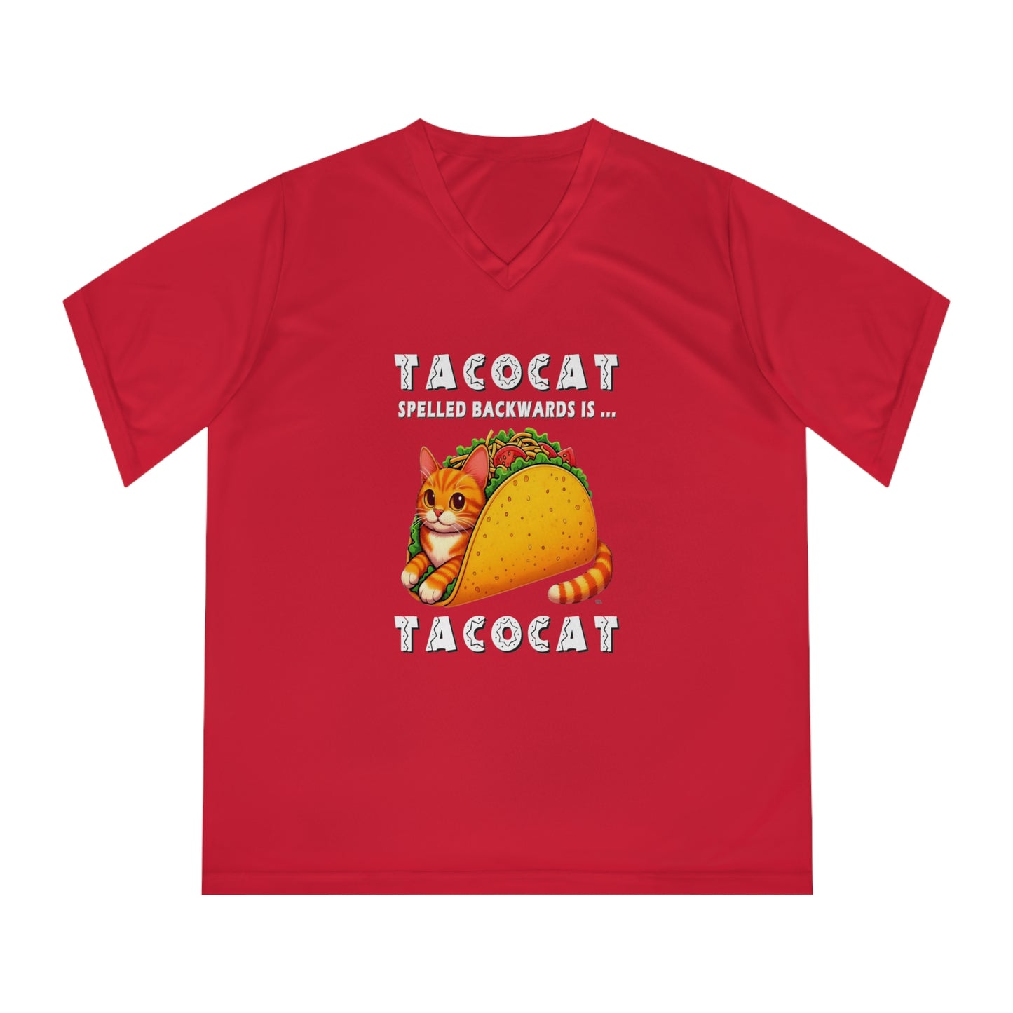 Taco Cat - Adult Women's Performance V-Neck T-Shirt