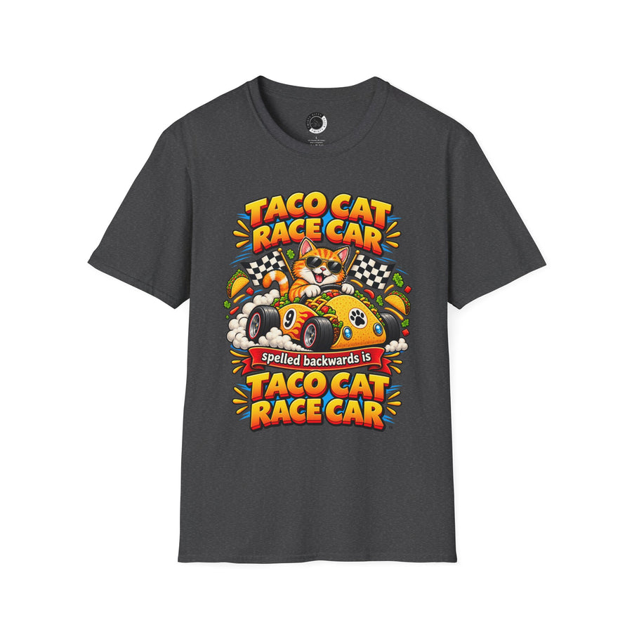 Taco Cat Race Car  - Adult T-shirt
