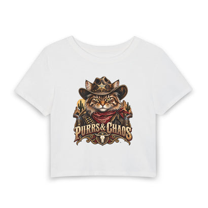 The Sheriff — Purrs & Chaos Cropped Baby Tee