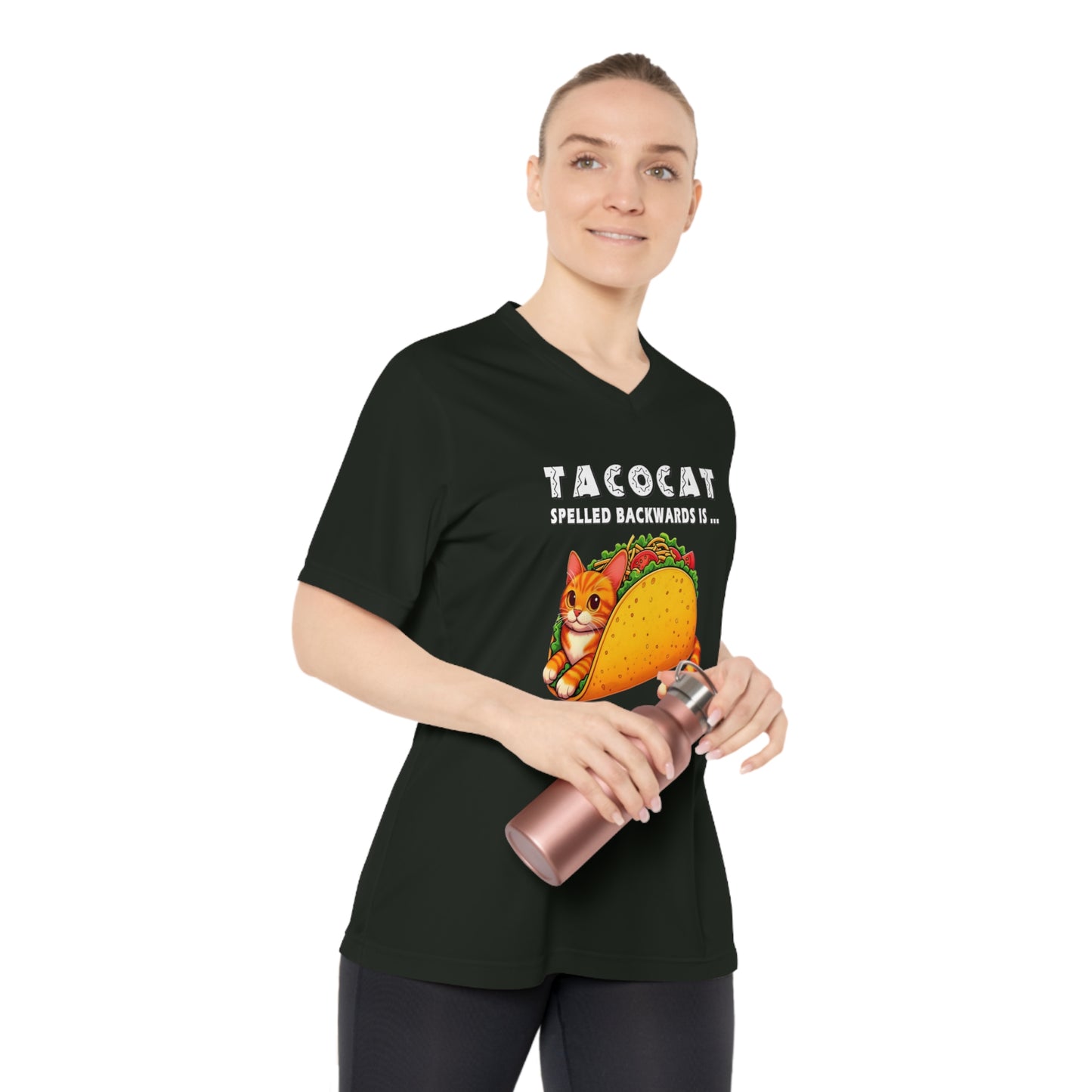 Taco Cat - Adult Women's Performance V-Neck T-Shirt