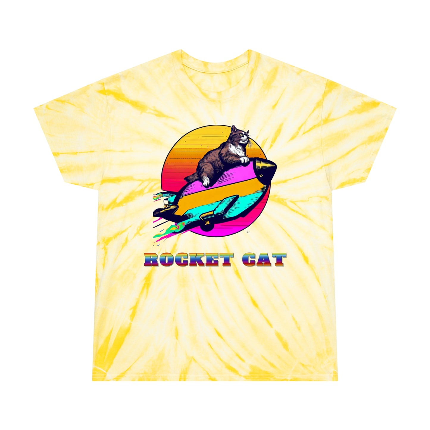 Rocket Cat Tie-Dye