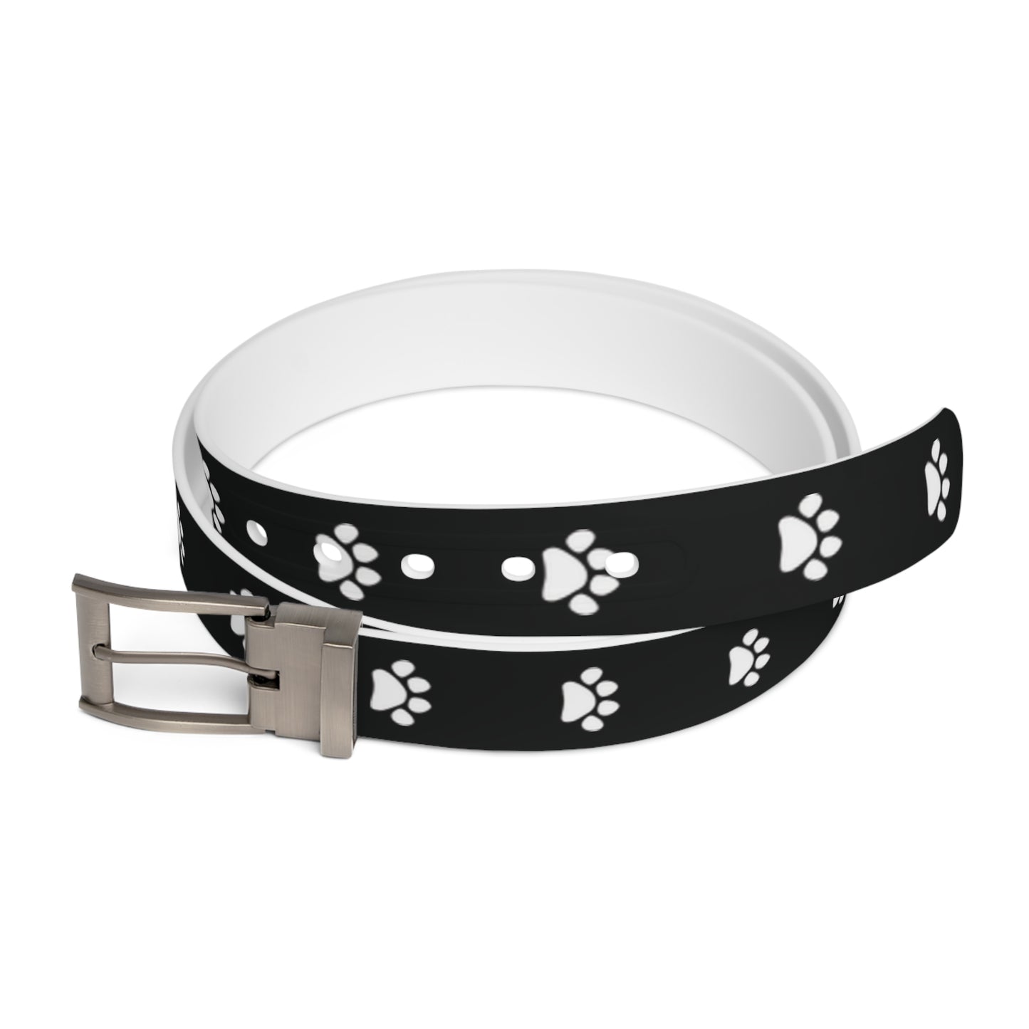 Paw Print Belt - Black