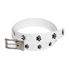 Paw Print Belt - White