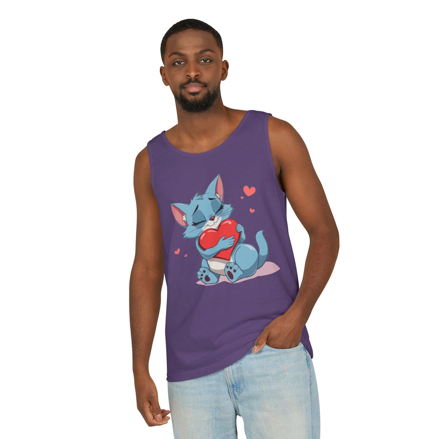 Cat Love - Unisex Garment-Dyed Tank Top