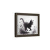 Gallery Canvas Wraps - Charcoal Garden Cat #1 - Framed