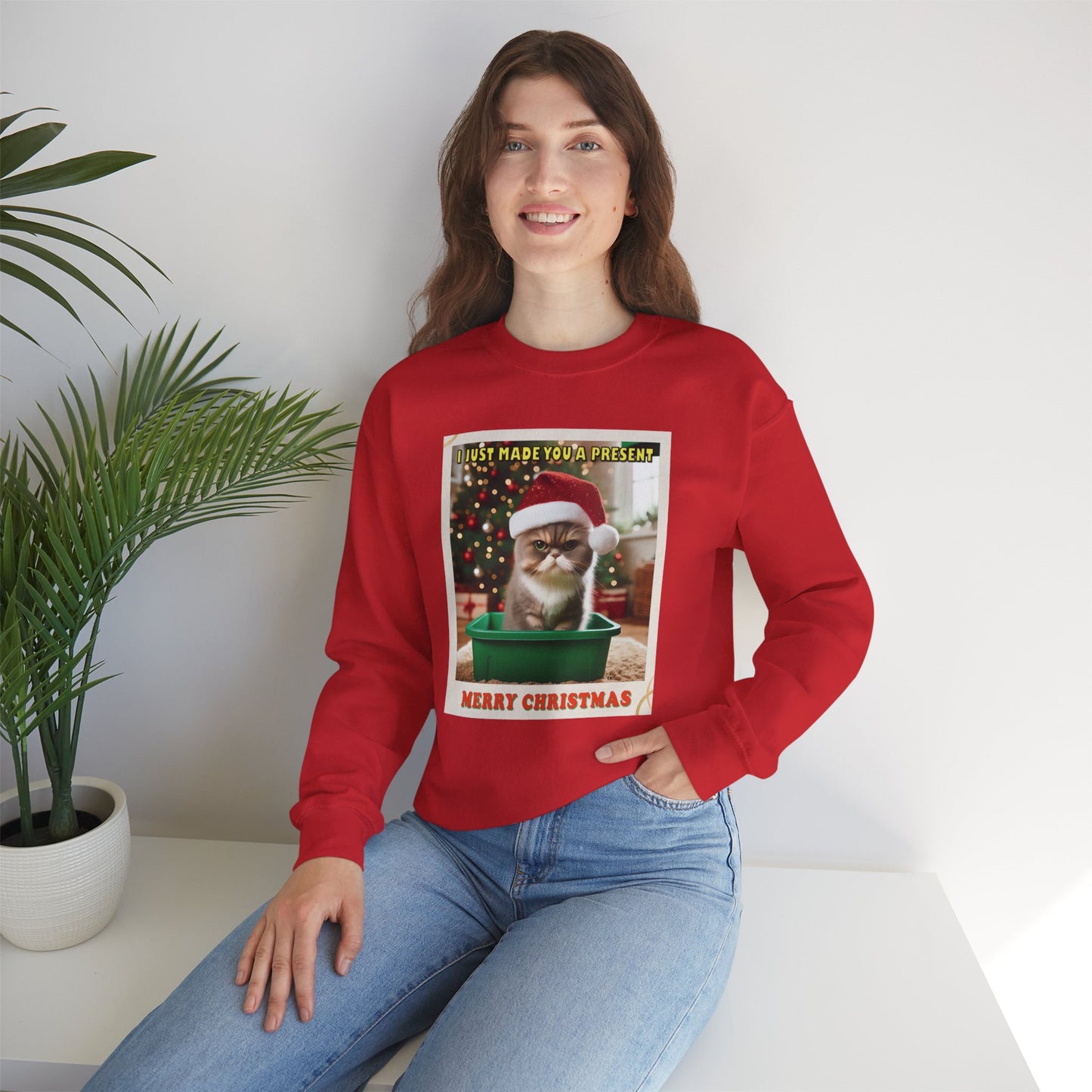 Christmas Present - Adult Unisex Heavy Blend™ Crewneck Sweatshirt (Two-Sided)