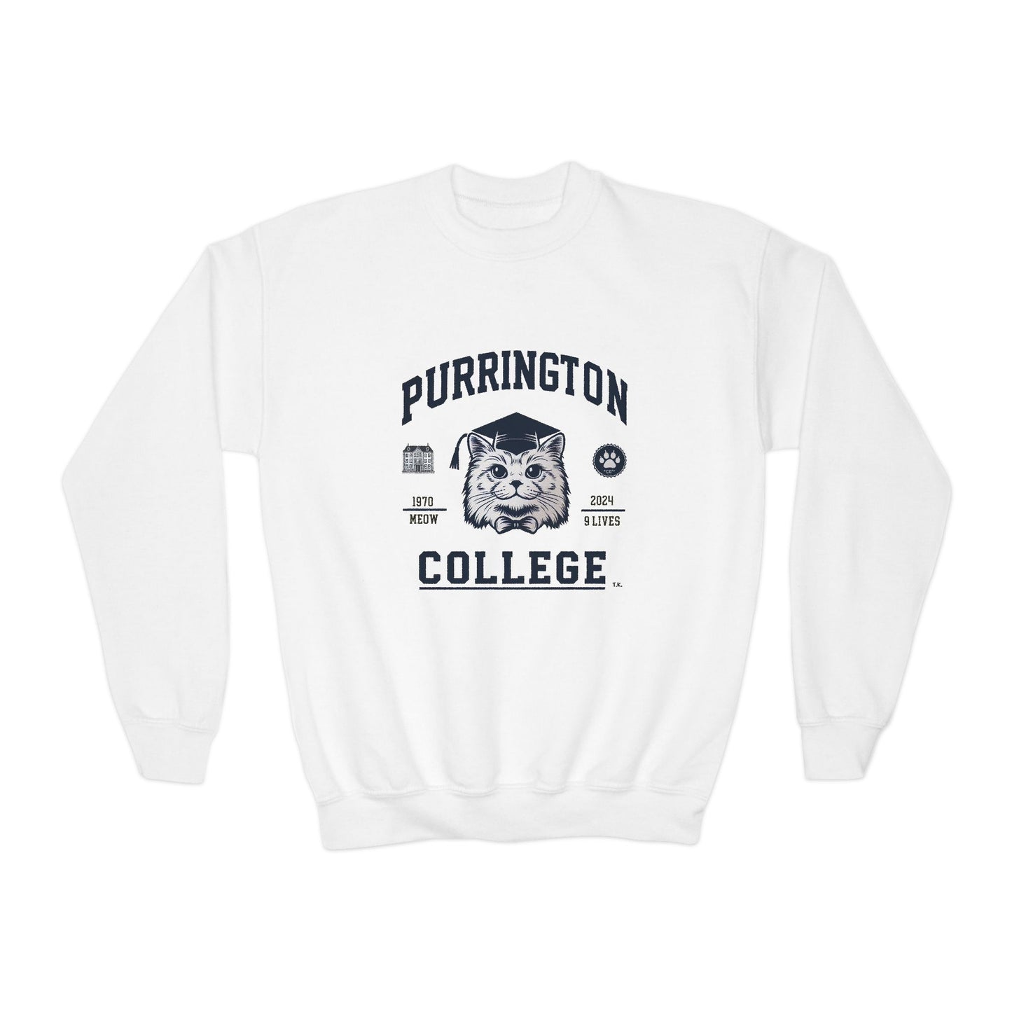 Purrington College - Youth Crewneck Sweatshirt