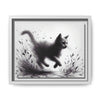 Gallery Canvas Wraps - Charcoal Garden Cat #1 - Framed