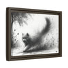 Gallery Canvas Wraps - Charcoal Garden Cat #4 - Framed