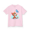 Cute Cat and Butterfly - Youth T-Shirt