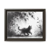 Gallery Canvas Wraps - Charcoal Garden Cat #5 - Framed