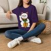 Maneki-Neko Repelling Cat - Adult T-Shirt